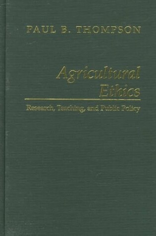 Cover of Agricultural Ethics