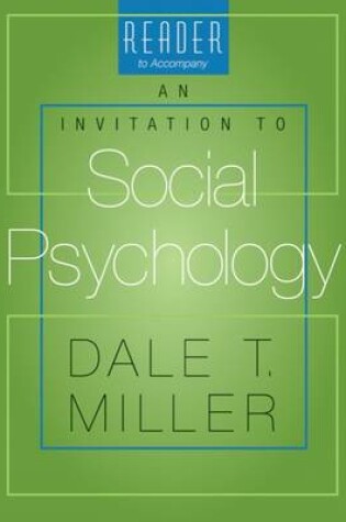 Cover of Reader to Accompany "An Invitation to Social Psychology"