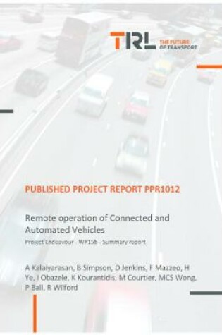 Cover of Remote operation of Connected and Automated Vehicles