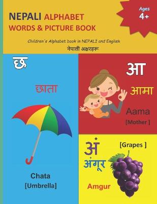 Book cover for Nepali Alphabet Words & Picture Book