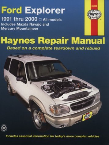 Book cover for Ford Explorer, Mazda Navajo and Mercury Mountaineer (1991-2000) Automotive Repair Manual