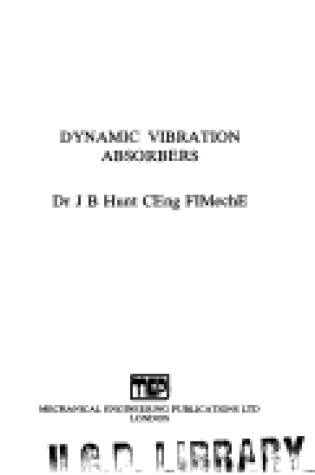 Cover of Dynamic Vibration Absorbers