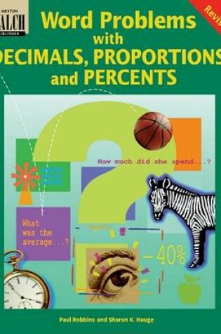 Cover of Word Problems with Decimals, Proportions, and Percents