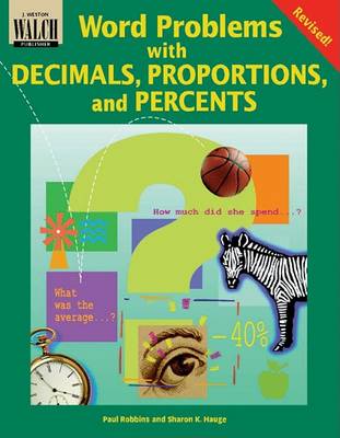 Cover of Word Problems with Decimals, Proportions, and Percents