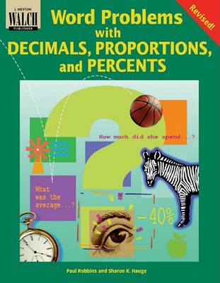 Book cover for Word Problems with Decimals, Proportions, and Percents