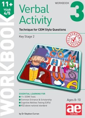 Book cover for 11+ Verbal Activity Year 4/5 Workbook 3