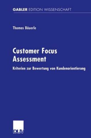 Cover of Customer Focus Assessment