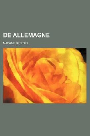 Cover of de Allemagne