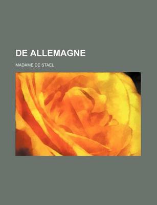 Book cover for de Allemagne