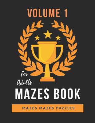 Book cover for Mazes Mazes Mazes Puzzles Book For Adults - Volume 1