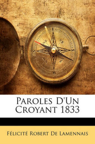 Cover of Paroles D'Un Croyant 1833