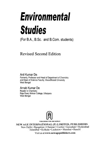 Book cover for Environmental Studies