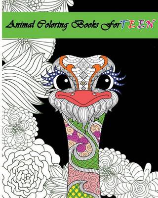 Book cover for Animal Coloring Books For Teens