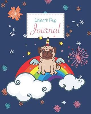 Book cover for Unicorn Pug Journal