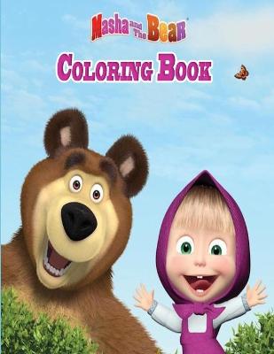 Book cover for Masha and the bear coloring book