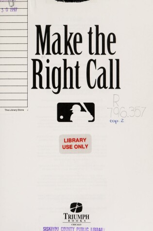 Cover of Make the Right Call