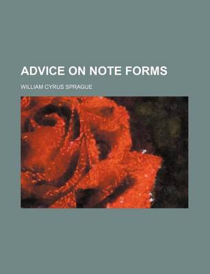 Book cover for Advice on Note Forms