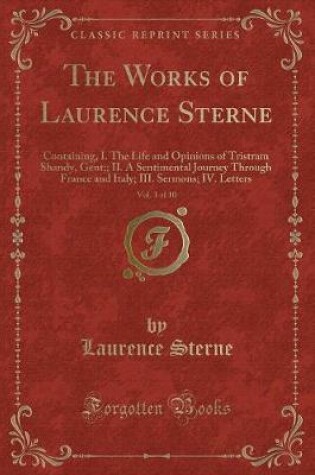 Cover of The Works of Laurence Sterne, Vol. 3 of 10