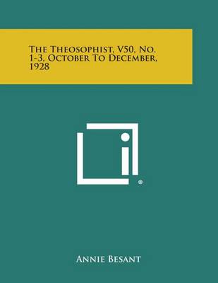 Book cover for The Theosophist, V50, No. 1-3, October to December, 1928