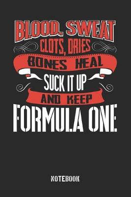 Book cover for Blood clots sweat dries bones heal. Suck it up and keep Formula One