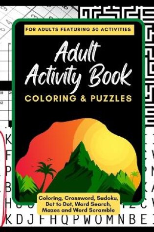 Cover of Adult Activity Book Coloring and Puzzles