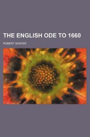 Cover of The English Ode to 1660