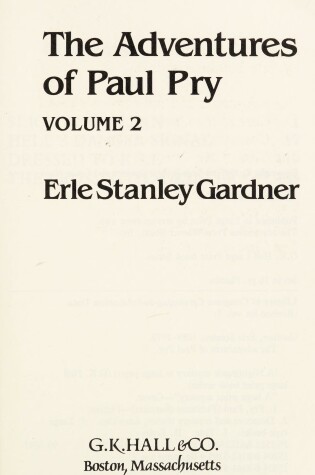 Cover of The Adventures of Paul Pry