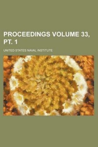 Cover of Proceedings Volume 33, PT. 1