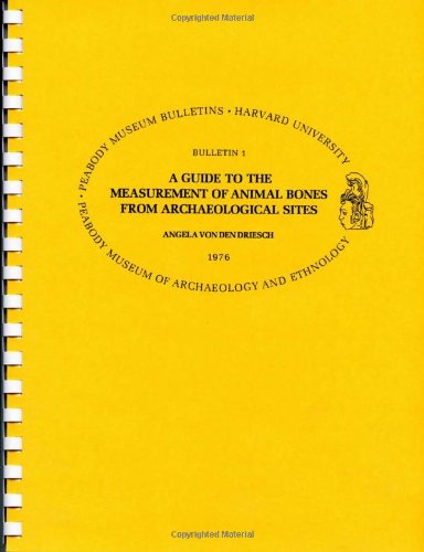 Book cover for A Guide to the Measurement of Animal Bones from Archaeological Sites