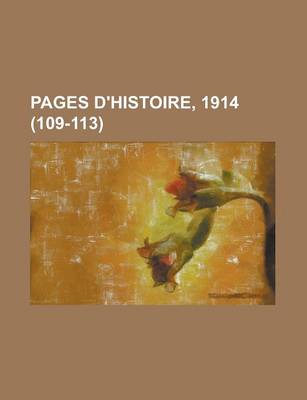 Book cover for Pages D'Histoire, 1914 (109-113)