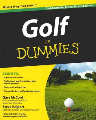 Book cover for Golf for Dummies, Australian and New Zealand Edition