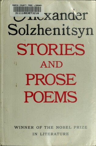 Cover of Stories and Prose Poems