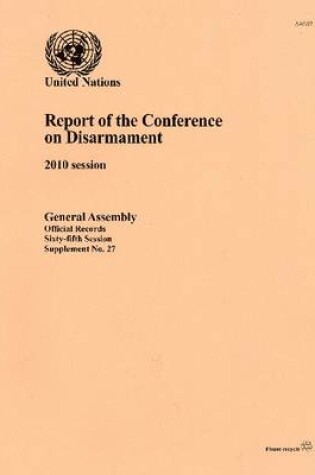 Cover of Report of the Conference on Disarmament