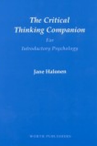 Cover of Critical Thinking Companion