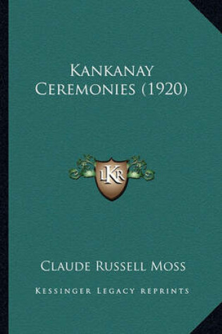 Cover of Kankanay Ceremonies (1920)