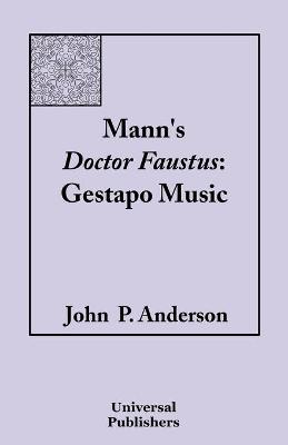 Book cover for Mann's Doctor Faustus