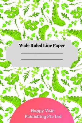 Book cover for Cute Kale Theme Wide Ruled Line Paper