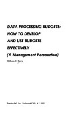 Cover of Data Processing Budgets