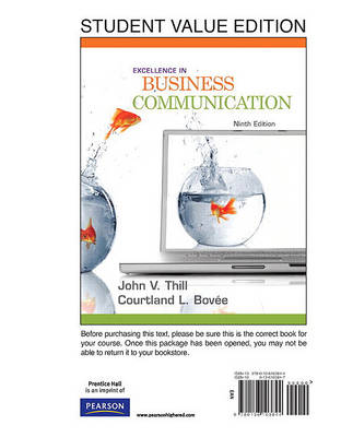 Book cover for Excellence in Business Communication, Student Value Edition