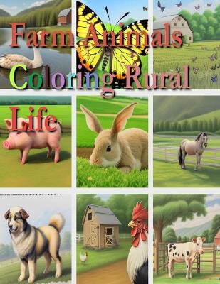 Book cover for Farm Animals Coloring Rural Life