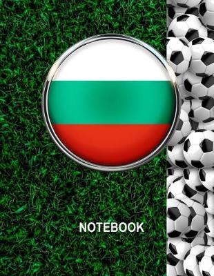 Book cover for Notebook. Bulgaria Flag And Soccer Balls Cover. For Soccer Fans. Blank Lined Planner Journal Diary.