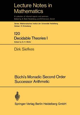 Cover of Buchi's Monadic Second Order Successor Arithmetic