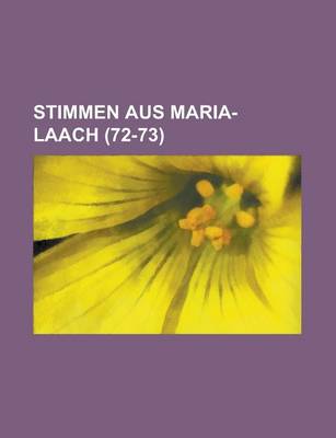 Book cover for Stimmen Aus Maria-Laach (72-73)