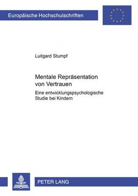 Cover of Mentale Repraesentation Von Vertrauen