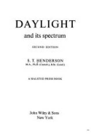 Cover of Henderson: Daylight & Its *Spectrum* 2ed