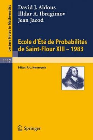 Cover of Ecole d'Ete de Probabilites de Saint-Flour XIII, 1983