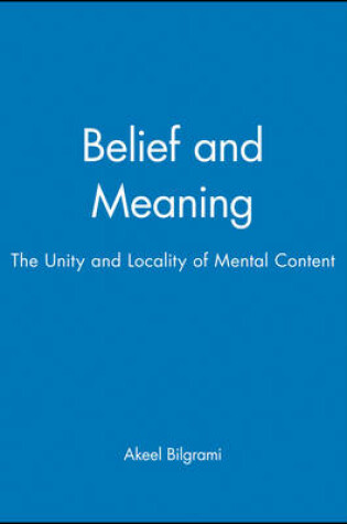 Cover of Belief and Meaning