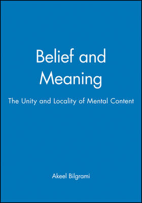 Cover of Belief and Meaning