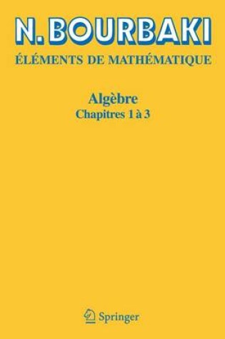 Cover of Algebre