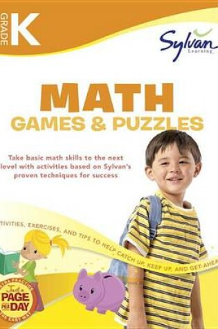 Cover of Kindergarten Math Games & Puzzles (Sylvan Workbooks)